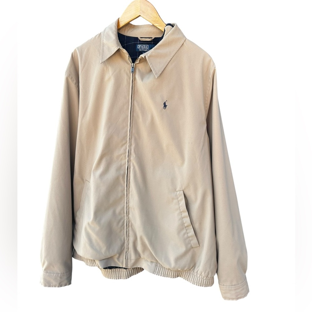 Polo‎ Ralph Lauren Vintage Khaki Harrington Jacket Full Zip XL Tall